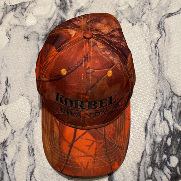 Mens Blaze orange camouflage Hunting Cap, Korbel Brandy!🔥Adjustable - Picture 2 of 6